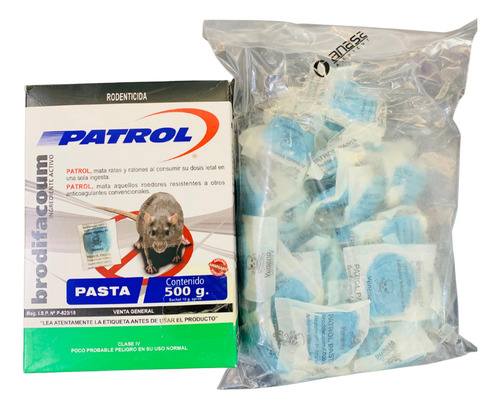 Kit Desratización Patrol Pasta 500g Todo Listo Para Usar(10)