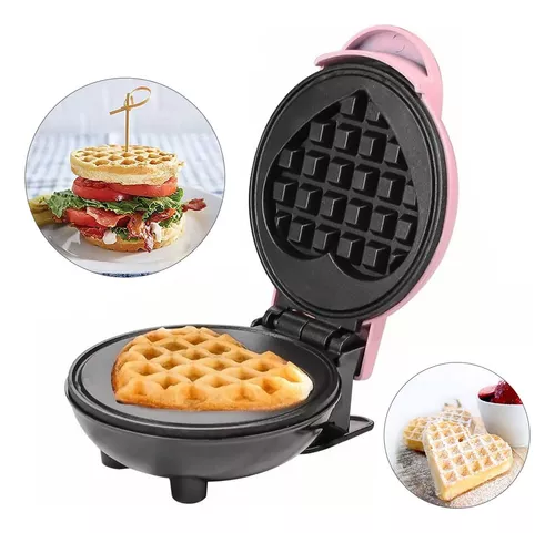 Mini Waflera Para Hacer Waffles Doble Cara Antiadherente Con