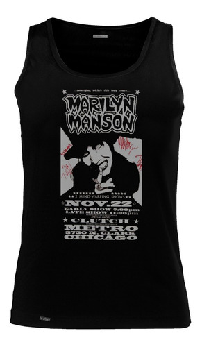 Camiseta Esqueleto Marilyn Manson Nov 22 Cantante Rock Sbo