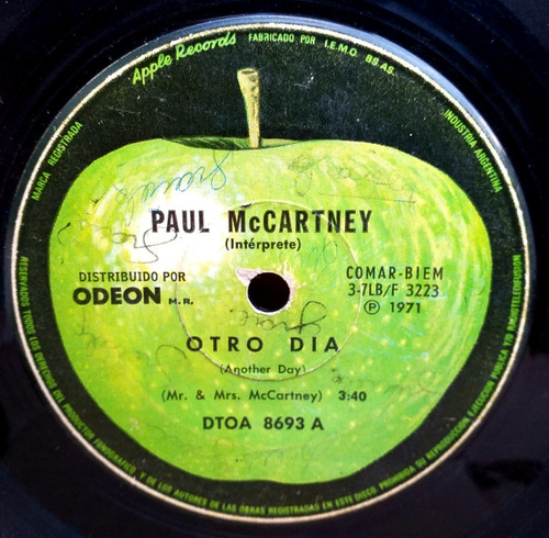 Paul Mccartney - Otro Dia - Simple Año 1971 - Beatles Apple