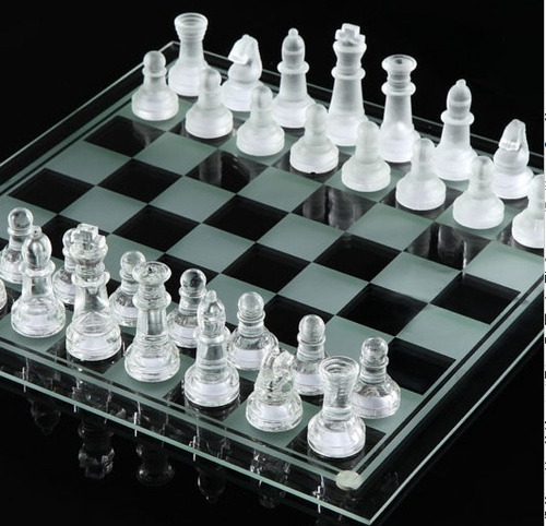 Ajedres De Vidrio 25 X 25 Cms, Regalo Ideal. Glass Chess