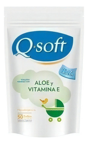 Q-soft Aloe Vera Toallitas Húmedas 50 Unidades