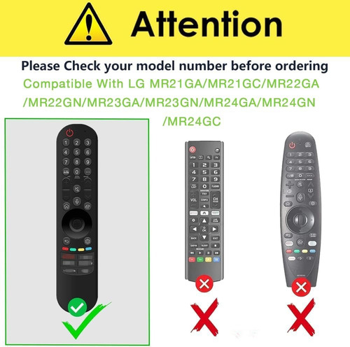 Funda Case Carcasa Control Remoto Para LG Tv Mr23/mr22/mr21 Color Negro