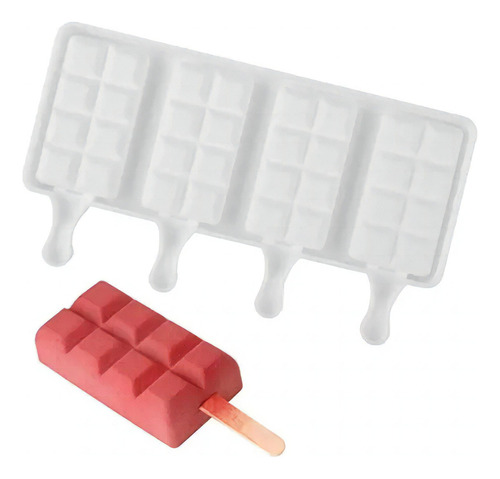 Moldes De Silicona Para Helados Molde Paletas Helado Mini051 Color Blanco