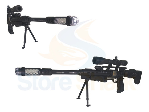 Imagem 2 de 7 de Metralhadora Fuzil Arma Militar Som Luz Mov 68 Cm Não Nerf