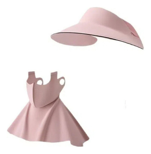 Máscara De Protección Solar Facemini Hat Ice Silk, 2 Unidade