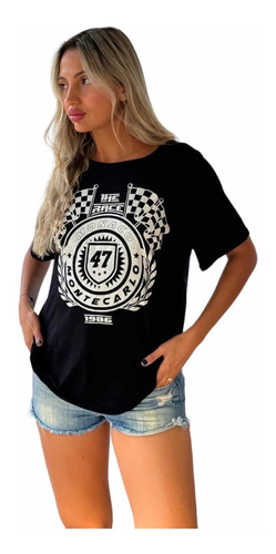 47 Street - Remera Remeron 47 Street Logo Grande Staff Mujer