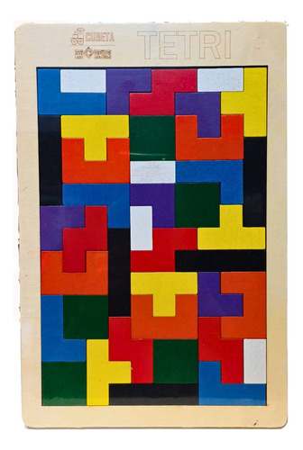 Juego 40 Pza Didáctico Rompecabezas Tetris Madera Montessori