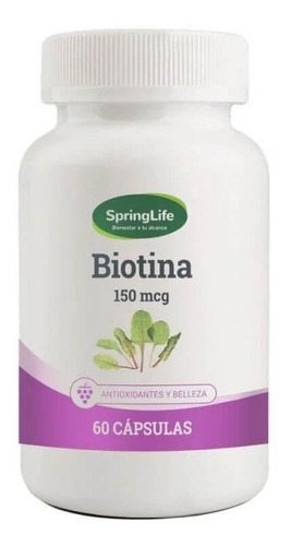 Biotina 150 Mcg X60cap (springlife)