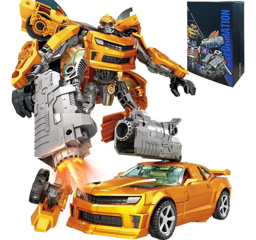 Juego De Coches Transformables Set Amarillo Bee Soldado
