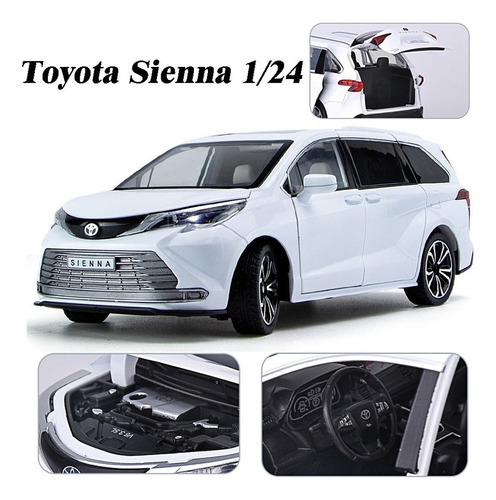 Toyota Sienna Miniatura Metal Autos Con Luces Y Sonido 1/24