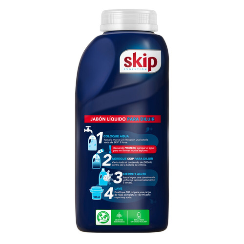 Imagen 2 de 2 de Jabón líquido Skip Evolution Para Diluir botella 500 ml