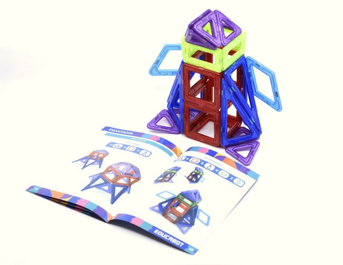 Imagen 7 de 10 de Imantados Bloques Magneticos Didacticos Construcci Educabot