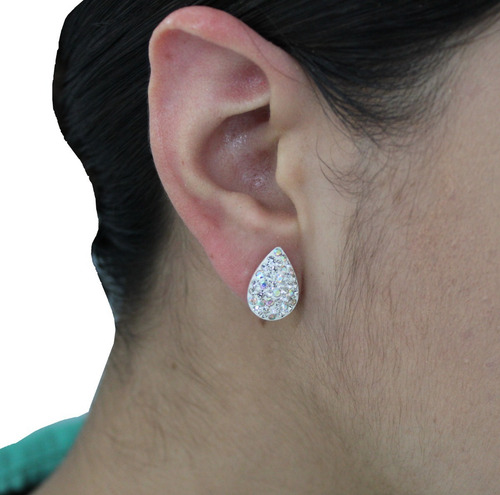 Dije Y Aretes De Plata 925 Cristal Mujer Agálea Joyería