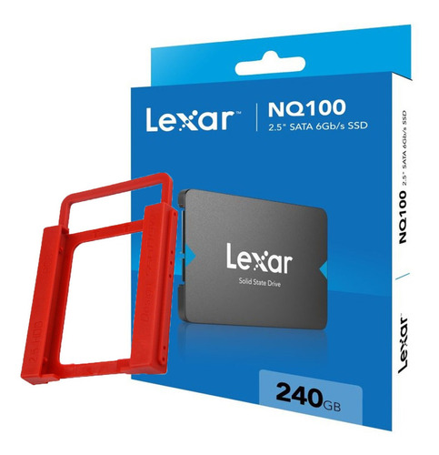 Disco Ssd Lexar 240 Mb + Adaptador Mira Video No Kingston