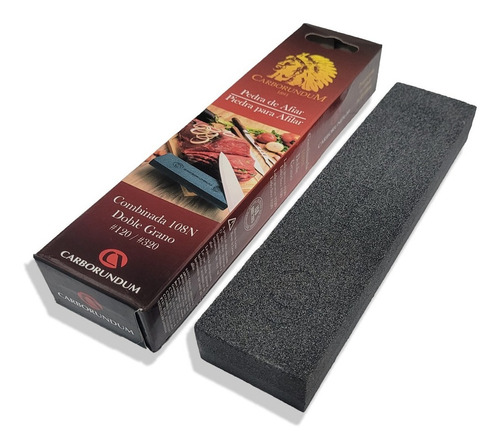 Pedra Para Afiar Dupla Face 20 Cm. Carborundum 108n #120/320