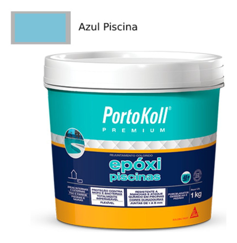 Rejunte Epóxi Piscinas Azul Piscina 1 Kg Portokoll