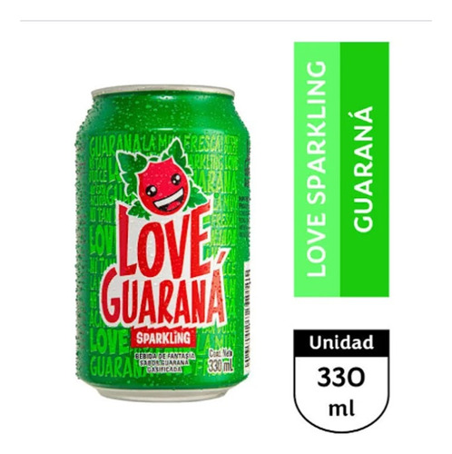 Love Guarana Sparkling Lata 350ml X 24 Unidades