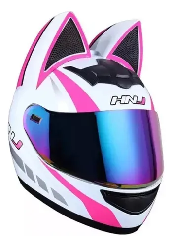 Casco para moto gato sale