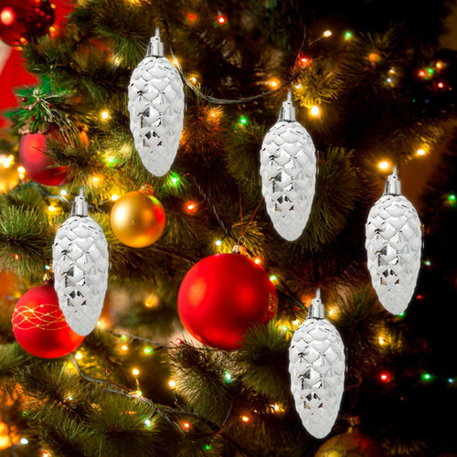 4 X 5 Piezas De Adornos De Piñas De Navidad Colgantes Con