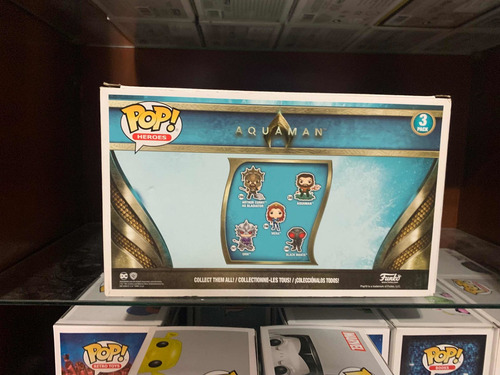 Funko Pop 3 Pack Arthur Curry In Hero Suit Aquaman Funkoshop (Usado)