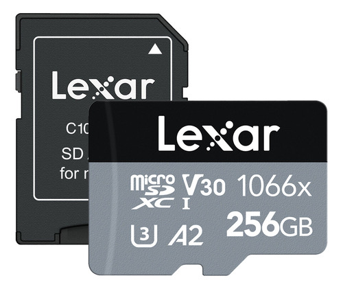 Cartão Memória Microsd Lexar 256gb Micro Sd E Adap Preto