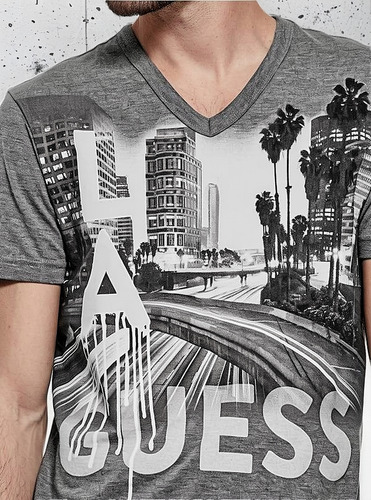 Polo Guess Usa, Jed Hea Destination V 100% Algodón Original
