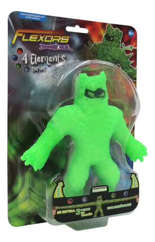 Muñeco Estirable Flexors Faunus Elementos 16 Cm