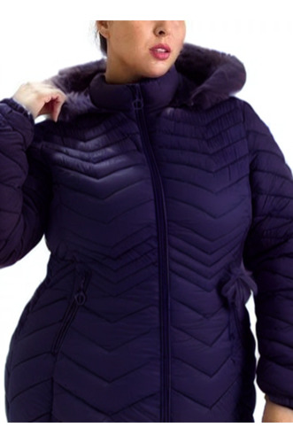 Campera Larga De Mujer Con Abrigo Impermeable Talles Grandes