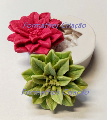 Molde Silicone Flor De Natal Glicerina Parafina Bisqui Gesso | MercadoLivre