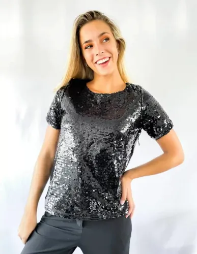 Remera Blusa Lentejuelas Mujer Fiesta