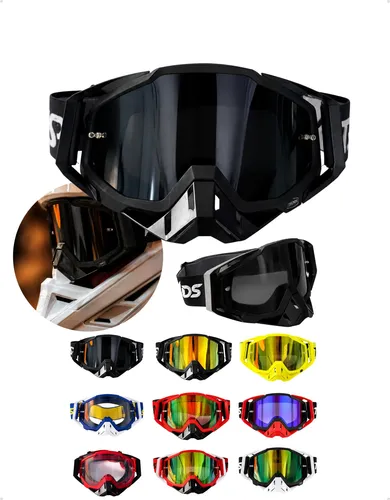 Óculos Motocross Enduro Trilha Importado Lente Espelhada Enduro Trends - R$ 58,1