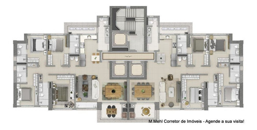 Imagem 4 de 28 de Apartamento Com 4 Dormitórios À Venda Com 290.42m² Por R$ 3.870.000,00 No Bairro Barra Sul - Balneário Camboriú / Sc - M2em-mim202