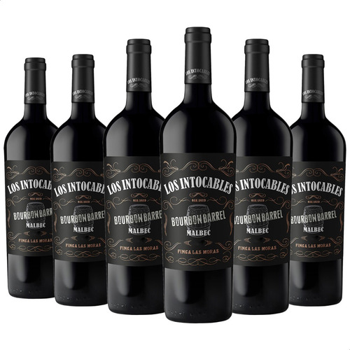 Vino Los Intocables Black Malbec 750ml Tinto - Caja X6 Unid