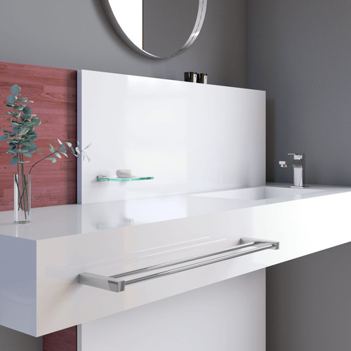 Toallero de baño cuadrado doble 1031tr.prpl.070 Troia