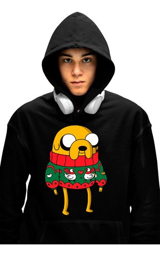 Sudadera Unisex De Navidad Hora De Aventura Jake Con Sueter