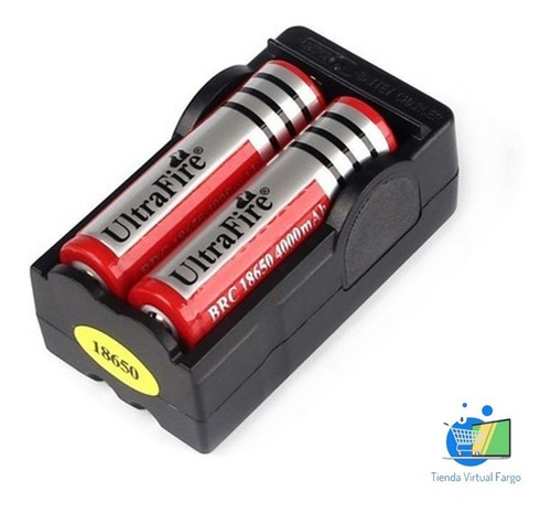 Cargador De Doble Ranura Para Baterias 18650 Litio Ion Brc