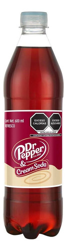 Refresco Dr Pepper Cream Soda (12 Piezas De 600 Ml C/u).