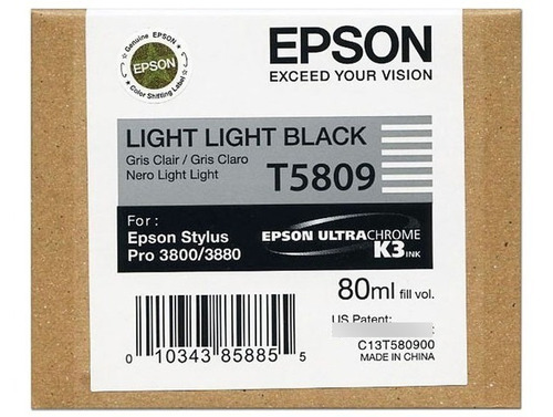 Tinta Epson Stylus Pro T5809 T580900 Gris Light 3800/3880