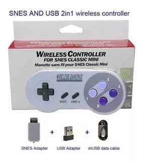 Controle Sem Fio Para Super Nintendo Snes Classic Mini Editi