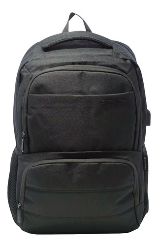 Imagen 3 de 9 de Mochila Portanotebook Unicross Usb Grande Unisex Urbana 5 Pp