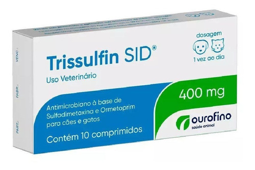 Trissulfin Sid 400mg Caixa 10 Comprimidos Ouro Fino