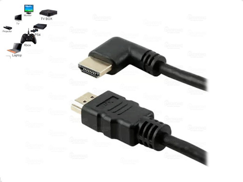 Cabo Hdmi 90 Graus 5 Metros 2.0 3d 4k 19 Pinos Pix 018-3325