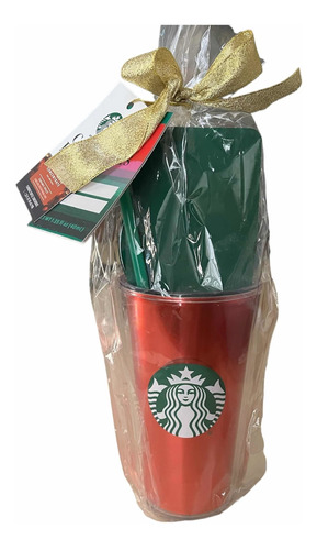 Tumbler Starbucks Con Sobre De Café Helado Caramel Dolce