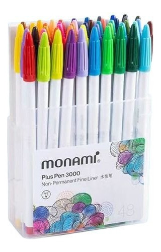 Set Plumones 48 Colores Monami Plus Pen