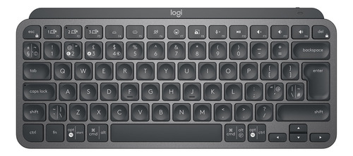 Teclado Bluetooth Logitech Master Series Mx Keys Mini Qwerty Inglés Internacional Color Grafito Con Luz Blanca