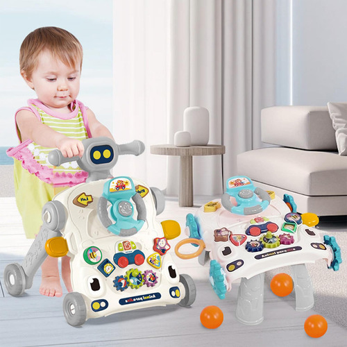 Hooyax Andaderas para Bebé 6 en 1 Panel Multifuncional Interactivo Color Gris