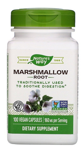 Marshmallow Root Raiz Malvavisco Natures Way 100caps Veganas