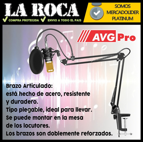 Combo Mixer Usb 3 Canales Microfono Condenser Accesorios Cuo