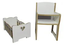 Comprar Cuna Mediana + Silla Mediana Para Bebotes\u002Fmuñecos\u002Fjuguetes